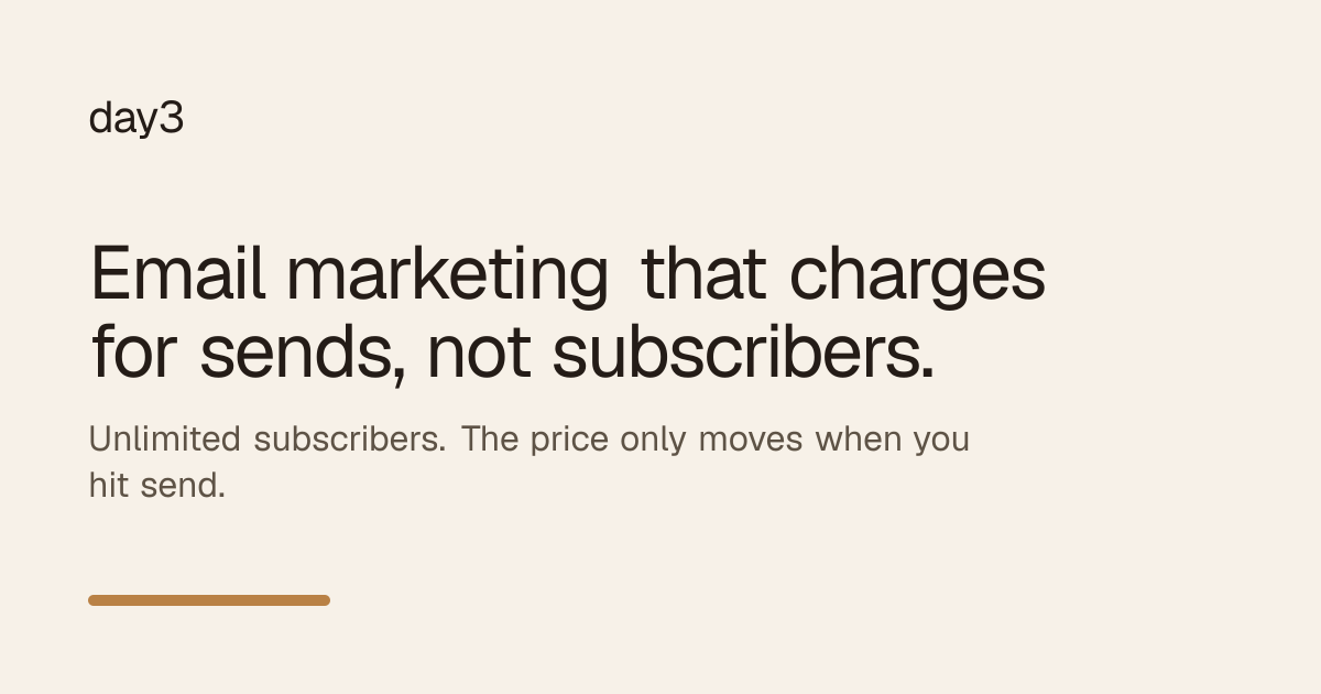 New pricing model on email marketing logo